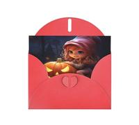 Elegant Halloween Cute Pumpkin Print Greeting Cards With Envelopes,Thank You,Birthdays,Christmas,Valentine