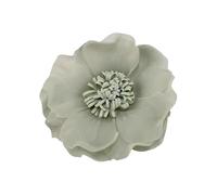 Elegant Handcrafted Silk Camellia Flower Brooch for Women - 9cm Floral Organza Fabric Pin, Romantic Wedding Party Lapel Accessory for Dress Scarf Hat Jewellery Gift (Light Green)