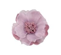 Elegant Handcrafted Silk Camellia Flower Brooch for Women - 9cm Floral Organza Fabric Pin, Romantic Wedding Party Lapel Accessory for Dress Scarf Hat Jewellery Gift (Light Purple)