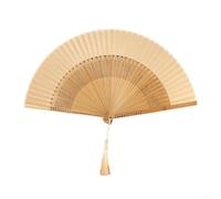 Elegant Handheld Folding Fan Made from Silk Perfect Addition to Your Vintage Decor Collection (white)