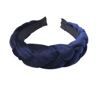 Elegant Headband for Hair Accessories, Braided, Soft, Wide, Ideal for Versatile Styling Options, Perfect as a Fashion Accessory for Everyone (Navy, One Size)