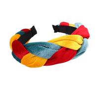 Elegant headband for hair accessories, braided, soft, wide, ideal for versatile styling options, perfect as a fashionable accessory for everyone (multicoloured, one size)