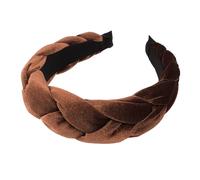Elegant Headband for Hair Accessories, Braided, Soft, Wide, Ideal for Versatile Styling Options, Perfect as a Fashion Accessory for Everyone (Brown2, One Size)