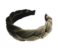 Elegant Headband for Hair Accessories, Braided, Soft, Wide, Ideal for Versatile Styling Options, Perfect as a Fashion Accessory for Everyone (Green, One Size)