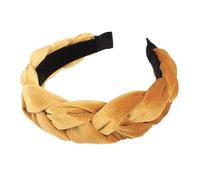 Elegant Headband for Hair Accessories, Braided, Soft, Wide, Ideal for Versatile Styling Options, Perfect as a Fashion Accessory for Everyone (Gold, One Size)