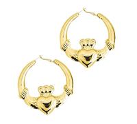 Elegant Heart and Crown Hoop Earrings for Women Unique Statement Jewelry Valentine's Day Gift Suitable Jewelry
