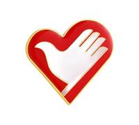 Elegant Heart Badge Brooch Accessory Unique Volunteer Heart Badge Delicate Lapel Pin for Act of