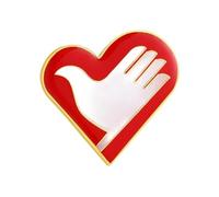 Elegant Heart Badge Brooch Accessory Unique Volunteer Heart Badge Delicate Lapel Pin for Act of