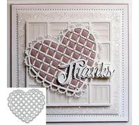 Elegant Heart Lace Flower Metal Die Cuts,Birthday Bowtie Gift Box Cutting Dies Cut Stencils DIY Scrapbooking Decorative Embossing Paper Scrapbooking Card Making