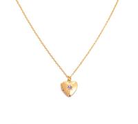 Elegant Heart Photo Locket Chain Necklace Multifuntional Metal Birthstone Jewelry Suitable For Decorating Outfits Copper Jewelry Necklace