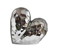 Elegant Heart Shape Ceramic Statue Living Room Decor Function Shiny Gold For A Modern Touch