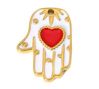 Elegant Heart Shape Pendant Featuring Geometric Hand Eye Art Stainless Steel Jewelry 11 Choices Unique Eye And Hand Pendant