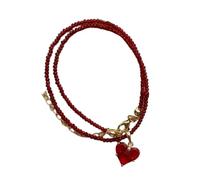 Elegant Heart Shaped Necklace With Cubic Zirconia Accent Special Gifts For Anniversary Valentines Day Casual Wear Diamonds Heart Necklace
