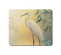 Elegant Heron Washer Dryer Top Protector Mat, Serene Watercolor Bird Design Laundry Room Covers, Non-slip Rubber Waterproof Mats for Everyday Use 20x24 Inch