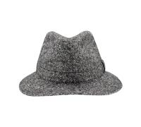 Elegant Herringbone Fedora Hat - male - Borsalino - Accessories - Black - M - Accessories M