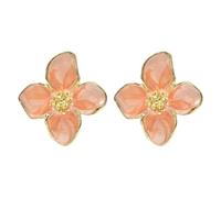 Elegant Hibiscus Design Stud Earrings Romance Korean Style Vintage Charm Fashion Jewelry Accessories Fashion Studs for Women, フリーサイズ