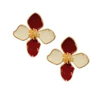 Elegant Hibiscus Designs Studs Earrings For Women Romance Korean Styles Vintage Charm Fashion Jewelry Accessory Nature Inspire Earrings