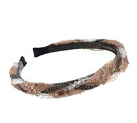 Elegant Highskull Hairband Rhinestones Studded Headband French Mesh Lace Hairhoop for Female Hair Styling Decors