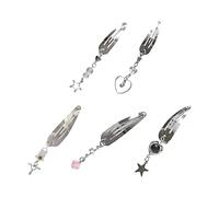 Elegant Hollow Geometric Duckbill Hair Clip - Star & Heart Design Hairpin, Gothic Barrette for Women's Hair Jewelry Accessories