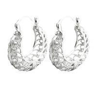 Elegant Hollow Retro Earrings The Perfect Combination Of Exquisite Craftsmanship And Classic Design Showing Personality And Charm Suitable For A Variety Of Occasions Heart Earrings (Silver, One Size)