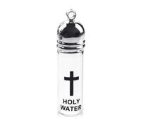 Elegant Holy Water Bottle Glass Holy Water Container with Silver/Gold Lid