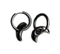 Elegant Hoop Earrings Stainless Steel Plum/Star/Moon/Heart Ear Pendant Metal Dangle Earrings Accessories