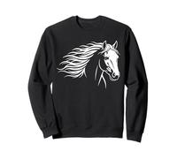 Elegant Horse Lovers Silhouette Art for Stylish Women Sweatshirt