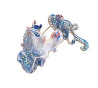 Elegant Horse Shaped Brooch with Clasp Traditional Chinese Art Inspired Designs Alloy Materials Brooch Inspired Crafted Traditional Alloy Jewelry