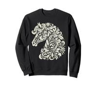 Elegant Horse Silhouette Cute Art for Equestrian Lovers Sweatshirt