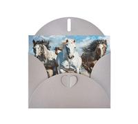 Elegant Horses Running Art Print Greeting Cards With Envelopes,Thank You,Birthdays,Christmas,Valentine