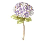 Elegant hydrangea brooch in white tone is a sophisticated flower pin for the fashionable woman looking for fashion with style and detail