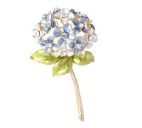 Elegant hydrangea brooch in white tone is a sophisticated flower pin for the fashionable woman looking for fashion with style and detail