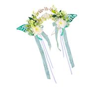 Elegant Imitatiion Florals Headpiece With Flowing Ribbons For Women’s Traditional Costumes And Celebrations Daily Use