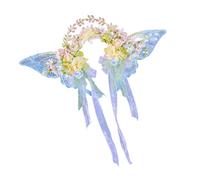 Elegant Imitatiion Florals Headpiece With Flowing Ribbons For Women’s Traditional Costumes And Celebrations Daily Use