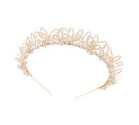 Elegant Imitation Pearls Bridal Headband Vintage Styles Hair Accessory Stylish Hairband For Weddings Parties Photography