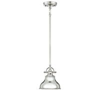 Elegant Imperial Silver 1 Bulb Ceiling Pendant Light Fixture With Led E27 Socket