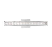 Elegant Integrated Led Wall Light With Faceted Crystals In Polished Chrome - 20W Vanity Fixture