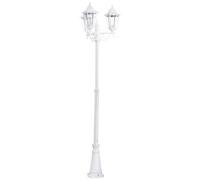Elegant Ip44 Outdoor Bollard Light - 3 Arm White Aluminium Lantern For Gardens And Patios