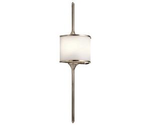 Elegant Ip44 Twin Wall Light With White Glass Shade And Pewter Finish - Led G9 3.5W