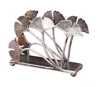Elegant Iron Leaf Shaped Paper Towel Holder Suited for Front Desk Areas Break Rooms and Contemporary or Classic Interior Spaces (Sliver)