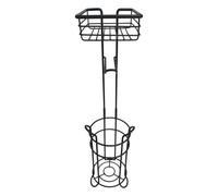 Elegant Iron Standing Tissue Dispenser Large Capacity Modern Floor Mounted Stand for Homes Office or Travel Simple Tissue Stand