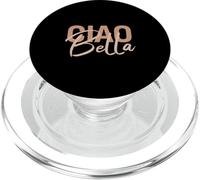Elegant Italian Ciao Bella Minimalist Beige Script Design PopSockets PopGrip for MagSafe