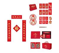 Elegant jacuda ribbon with silk gold seal calendar calendar chinese new year 2025 wall stickers decoration of prosperity and happiness