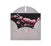 Elegant Japanese Cherry Flowers Print Greeting Cards With Envelopes,Thank You,Birthdays,Christmas,Valentine