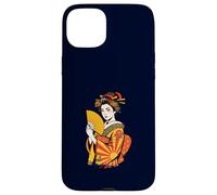 Elegant Japanese Geisha Kimono Traditional Asian Art Tattoo Case for iPhone 15 Plus