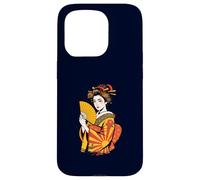 Elegant Japanese Geisha Kimono Traditional Asian Art Tattoo Case for iPhone 15 Pro