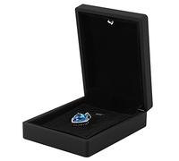 Elegant Jewelry Display LED Lighted Engagement Ring Box with Plush Interior and Sturdy Rubber Cover for Rings, Pendants, Bracelets, and Necklaces (Pendant Box)