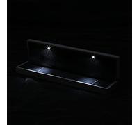 Elegant Jewelry Display LED Lighted Engagement Ring Box with Plush Interior and Sturdy Rubber Cover for Rings, Pendants, Bracelets, and Necklaces (Necklace Box)