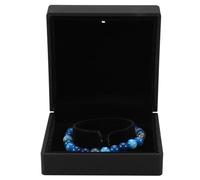 Elegant Jewelry Display LED Lighted Engagement Ring Box with Plush Interior and Sturdy Rubber Cover for Rings, Pendants, Bracelets, and Necklaces (Bracelet Box)