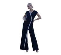 Elegant Jumpsuit with Short Sleeves and V-Neck, female, Frank Lyman, Jumpsuits, Multicolor, M, Jumpsuits & Playsuits M